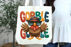 Cute Kids Gobble Turkey PNG Product Image 4