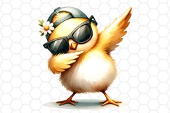 Cool Easter Chick Watercolor Clipart PNG Design