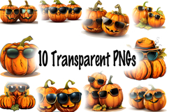 Cool Jack O’Lantern PNG Bundle 10 Designs Product Image 10