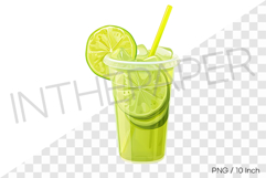 Cool Lime Refresher PNG Drink art beverage summer cartoon Product Image 1