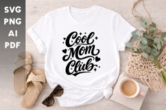 Cool Mom Club SVG | Trendy Mom Quote SVG Cut File Product Image 1