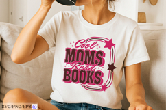 Cool Moms Read Books Mama Mom Mother SVG PNG T-shirt Design Product Image 2