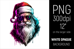 Cool Santa Clipart. Perfect for Christmas crafts, apparel printing, posters, cards, sublimation projects, stickers, and festive digital designs.