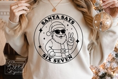 Cool Santa Says Six Seven SVG PNG Funny Christmas Teen Product Image 3