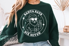 Cool Santa Says Six Seven SVG PNG Funny Christmas Teen Product Image 4