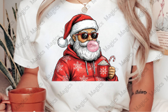 Cool Santa Xmas Art- Santa Christmas PNG Product Image 2