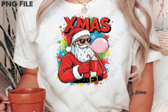 Cool Santa Xmas Art- Santa Christmas PNG Product Image 2