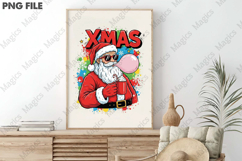 Cool Santa Xmas Art- Santa Christmas PNG Product Image 3