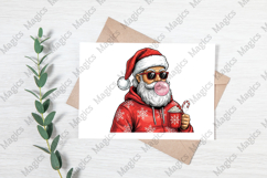 Cool Santa Xmas Art- Santa Christmas PNG Product Image 3