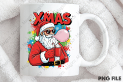 Cool Santa Xmas Art- Santa Christmas PNG Product Image 4