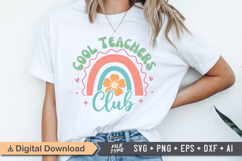 Cool Teachers Club SVG | Boho Teacher SVG | Teacher PNG Product Image 1