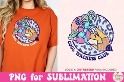 Retro Cool Teachers Club Png, Back To School Sublimation Product Image 3