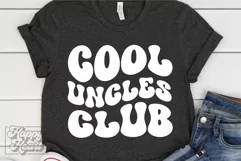 Retro Cool Uncles Club SVG - Promoted to Uncle Shirt SVG Product Image 3