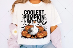 Coolest Pumpkin in the Patch PNG, Funny Goose Halloween Product Image 1