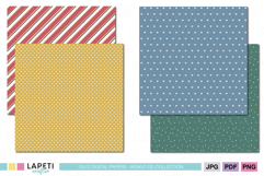 Coordinating patterned paper printable collection