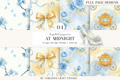 Fairytale Princess Digital Papers, watercolor illustrations Product Image 1
