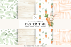 Easter seamless patterns, watercolor digital papers, vintage Product Image 1