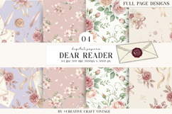 Bridgerton Seamless Pattern, watercolor paper vintage design Product Image 1