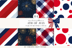 4th of July Seamless Patterns, independence day illustration Product Image 1
