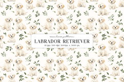 Labrador Retriever Puppy Seamless Pattern, Digital Paper Product Image 1