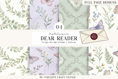 Bridgerton Seamless Pattern, watercolor paper vintage design Product Image 1