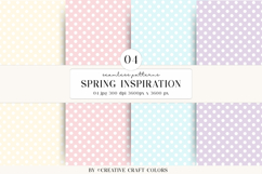 Pastel Polka Dot Seamless Patterns, digital papers, Product Image 1