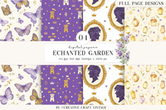 Echanted Garden Digital Paper, background design scrapbook Product Image 1