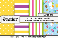 Easter Day Digital Paper, easter day background illustration Product Image 1