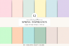 Pastel Polka Dot Seamless Patterns, digital papers Product Image 1