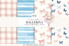 Ballerina Seamless Pattern, watercolor ballet digital paper Product Image 1