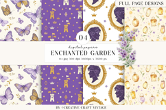 Enchanted Garden Digital Paper, background design scrapbook Product Image 1