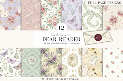 Bridgerton Seamless Pattern, watercolor paper vintage design Product Image 2