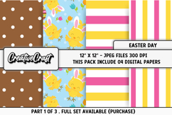 Easter Day Digital Paper, easter day background illustration Product Image 1