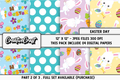 Easter Day Digital Paper, easter day background illustration Product Image 1