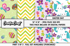 Easter Day Digital Paper, easter day background illustration Product Image 1