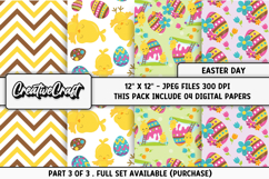 Easter Day Digital Paper, easter day background illustration Product Image 1