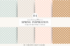 Pastel Polka Dot Seamless Patterns, digital papers, Product Image 1
