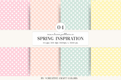 Pastel Polka Dot Seamless Patterns, digital papers, Product Image 1