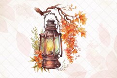 Copper Vintage Oil Lantern Watercolor Sublimation Clipart Product Image 4