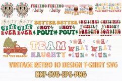 Retro Vintage Christmas,Dundles 10 Designs, Shirt Design SVG Product Image 1