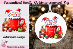 Snowman Family Christmas Ornament PNG 2 name Product Image 1