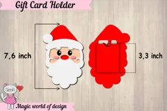 Christmas santa claus, present gift card holder SVG Design Product Image 2