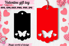 St. Valentine's day gift tags papercut template Product Image 1