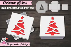 Christmas Tree Gift Box SVG, Christmas Tree Cut File Product Image 2