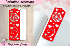 Valentine bookmark svg Product Image 1