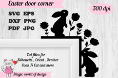 Easter Bunny Door Corner svg Product Image 1