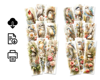 20 Bird and Floral Sublimation Pen Wrap Designs Product Image 2