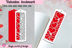 Valentine bookmark svg, layered papercut designs svg Product Image 2