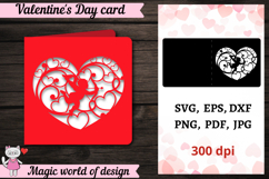 Valentine's Day Card SVG | Papercut | 3D Crafts Product Image 1