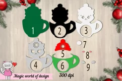 3d Christmas Candy Dome cat in a glass svg, Layered Pape Product Image 4
